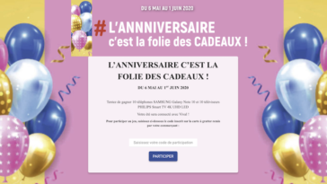 participez au jeu anniversaire Vival by Casino