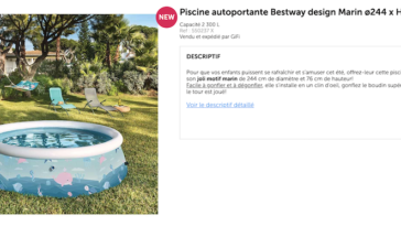 acheter la piscine autoportee bestway GIFI