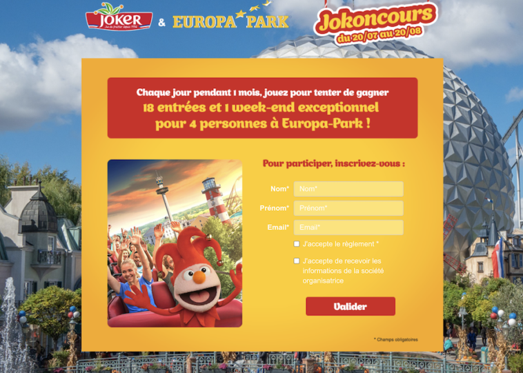 Jokoncours.fr Europa Park : Joker jeu concours