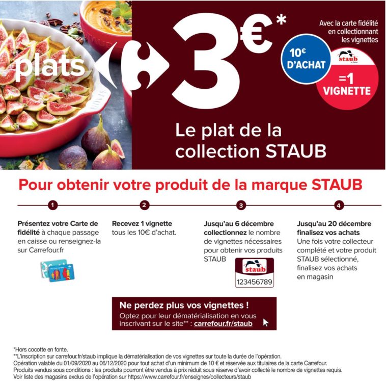Carrefour vignettes Staub sur Carrefour.fr/staub