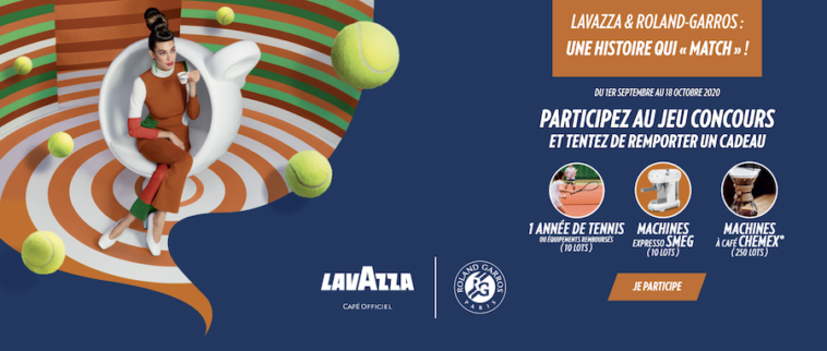 grand jeu Lavazza Roland Garros sur Lavazza.fr