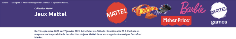 jeu Mattel Carrefour