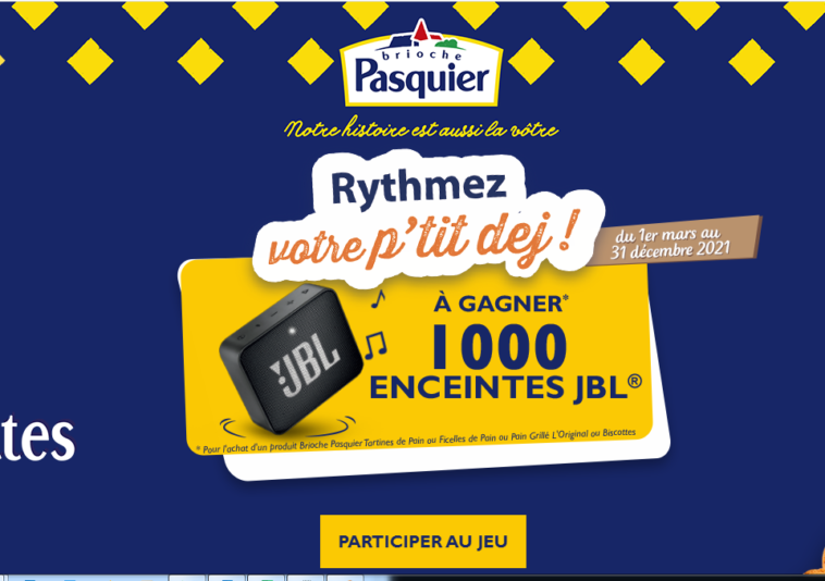 Jeu Pasquier "rythmez votre p'tit dej" sur rythmezvotreptitdej.fr