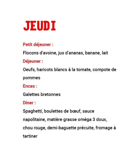 21 repas leclerc : menu jeudi semaine 1