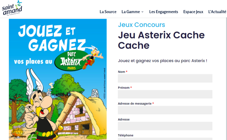 Jeu Astérix et Obélix Saint-Amand sur www.saint-amand.com