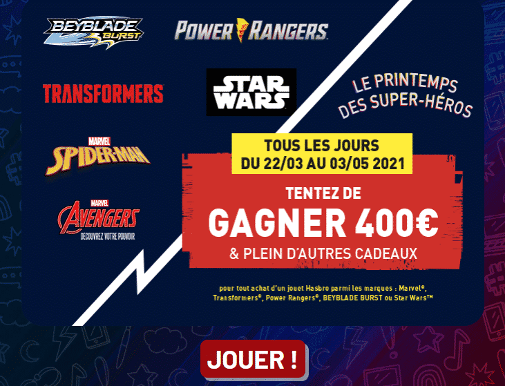 Jeu Hasbro Printemps des Héros sur www.lescadeauxdesheros.fr