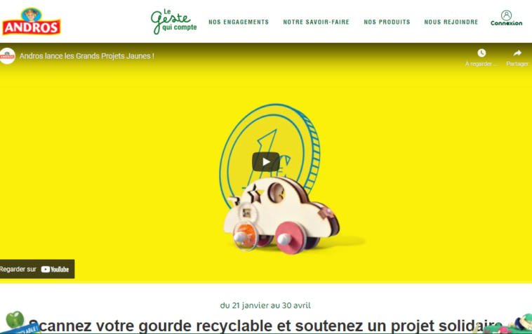 Opération Challenge Recyclage Andros sur legestequicompte.andros.fr