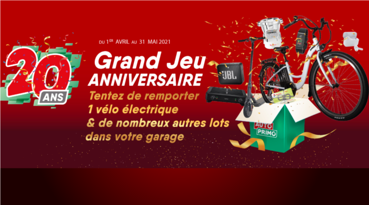 Grand Jeu 20 ans Autoprimo sur 20ansautoprimo.fr