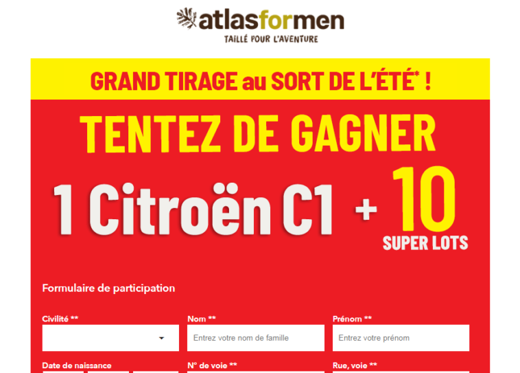 Jeu Atlas For Men sur atlasformen.fr