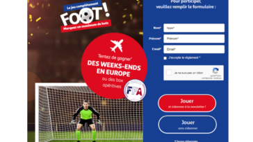 Jeu Auchan Foot 2021 sur jeu.auchan.fr
