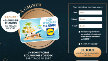 Jeu Lidl Vins le Tour du monde des spiritueux sur lidl-vins.fr/jeu-foire-spiritueux