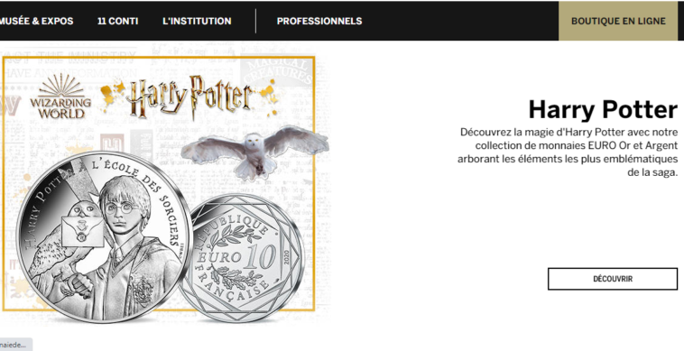 Pièces Harry Potter La Poste / Monnaie de Paris sur monnaiedeparis.fr