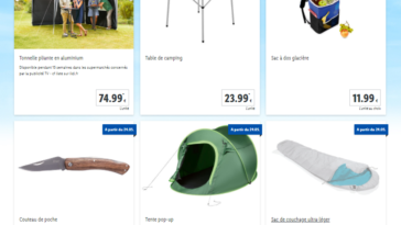 Catalogue LIDL camping