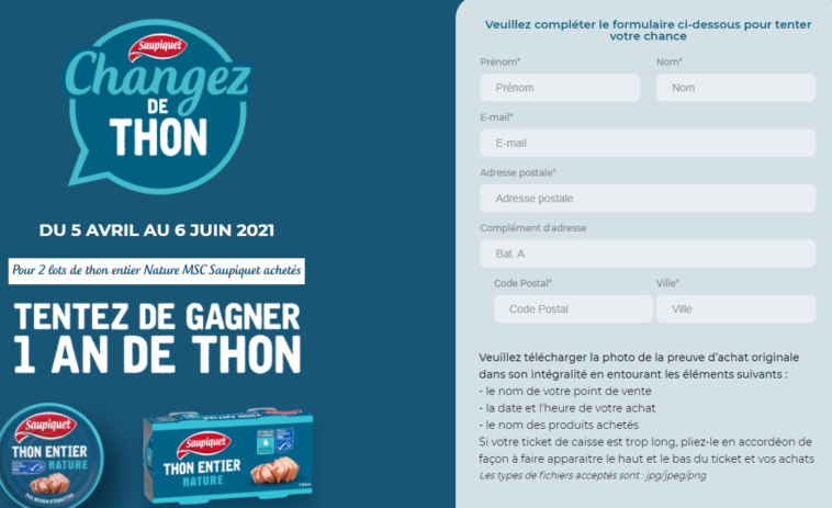 Jeu Saupiquet Changez de Thon sur jeu-saupiquet.com