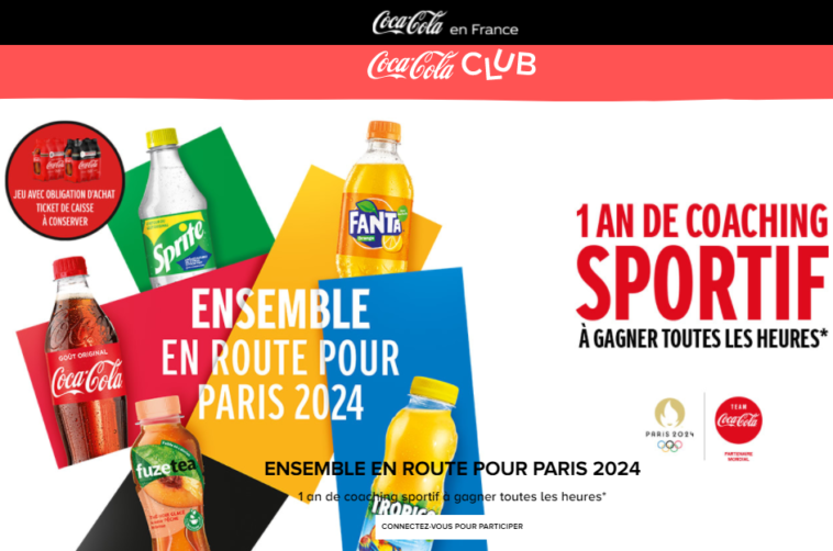 Jeu Coca Cola Club Ensemble en Route pour Paris 2024