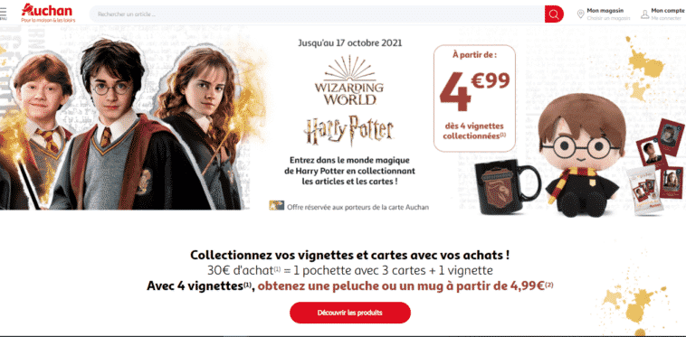 Vignettes Auchan Harry Potter