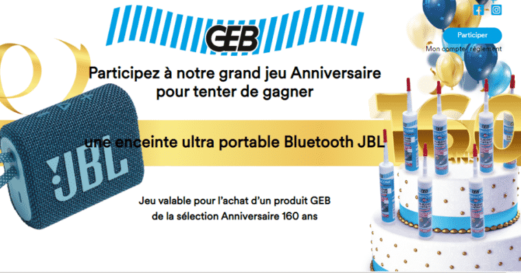 Grand Jeu GEB Anniversaire 160 ans sur geb160ans.fr