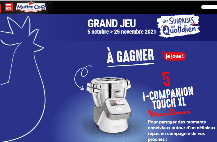 Grand Jeu Maître Coq Des Surprises aux Quotidiens sur maitrecoq.fr