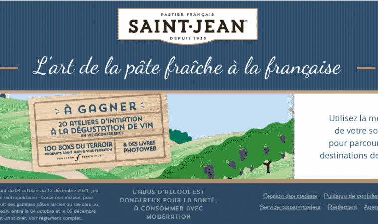 Grand Jeu Saint Jean 100% gagnant sur saint-jean.fr