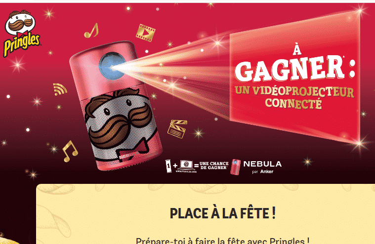 Jeu Pringles Place à la Fête sur celebrate.pringles.com