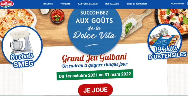 Jeu Galbani Dolce Vita sur galbani.fr