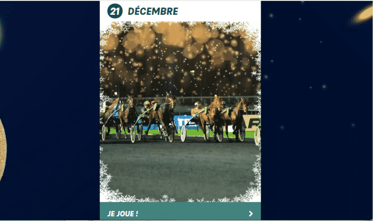 Jeu Calendrier de l'Avent PMU sur calendrier-noel.pmu.fr