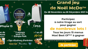 Jeu de Noël Mcdo 2021 sur grandjeumcdo.fr