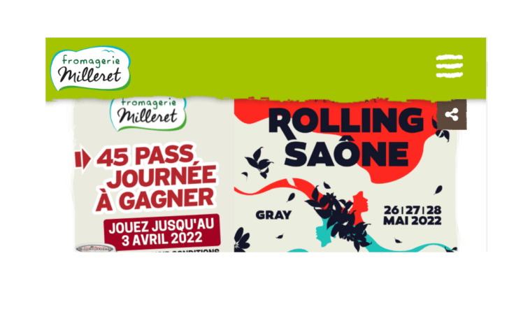 Jeu Rolling Saône 2022 sur fromagerie-milleret.com