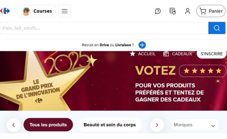 Jeu Carrefour Grand Prix de l'innovation