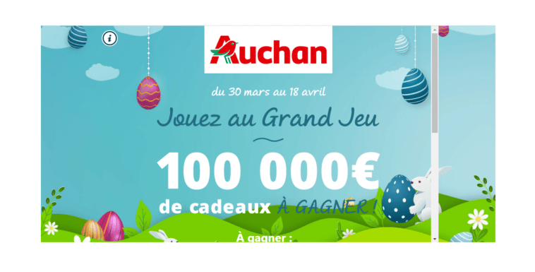 Jeu de Pâques Auchan 2022 sur auchan.fr