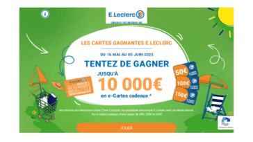 jeu Les Cartes Gagnantes E.Leclerc sur lescartesgagnantes.leclerc