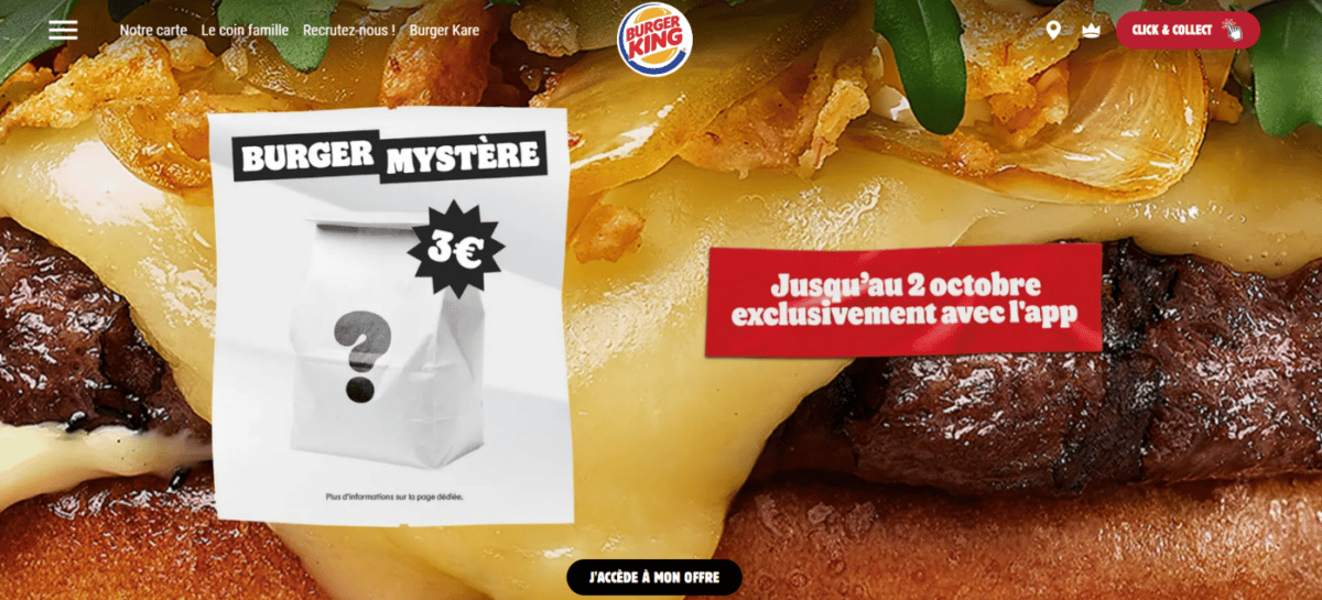 Burger mystère chez Burger King le retour du burger à 3€