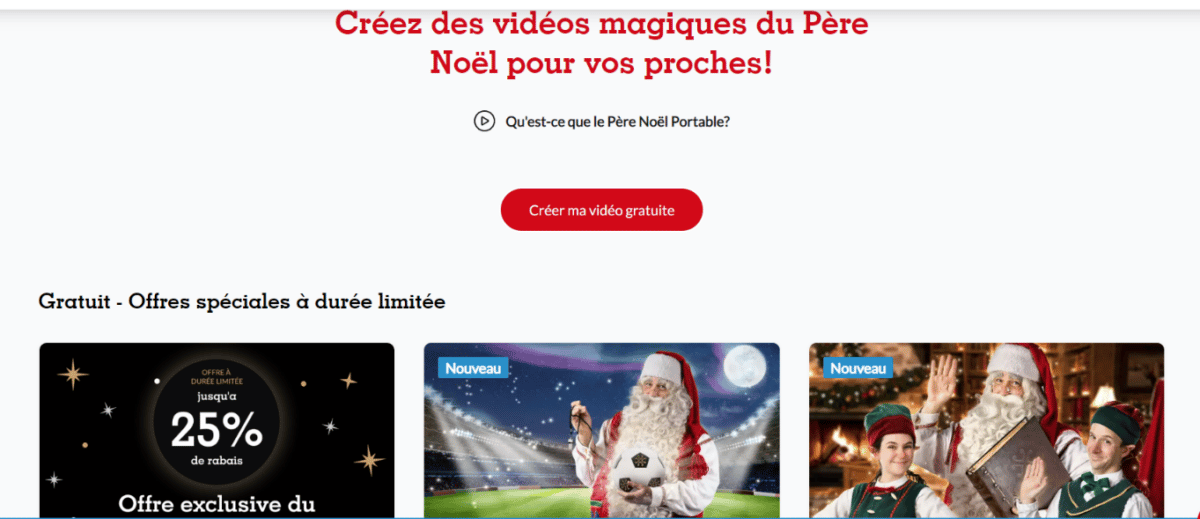 Père Noël Portable 2022 offrir un appel vidéo gratuit à votre enfant