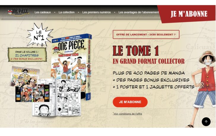 One Piece Hachette en grand format collector à partir de 2,99€ sur