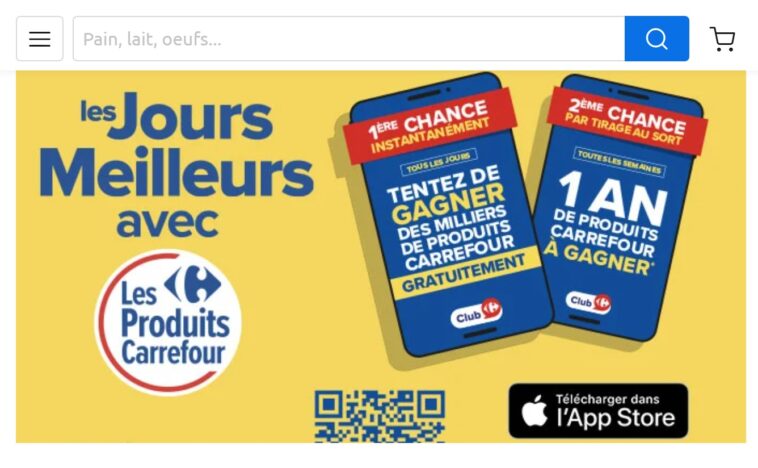 Jeu de l'appli Club Carrefour