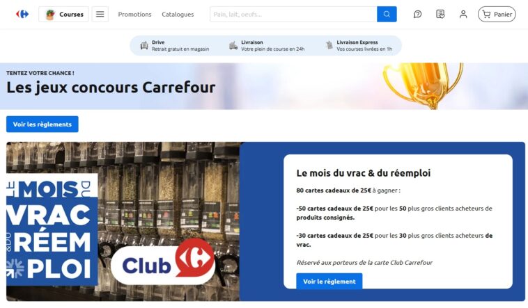 Jeu Carrefour "mois du vrac et du réemploi"