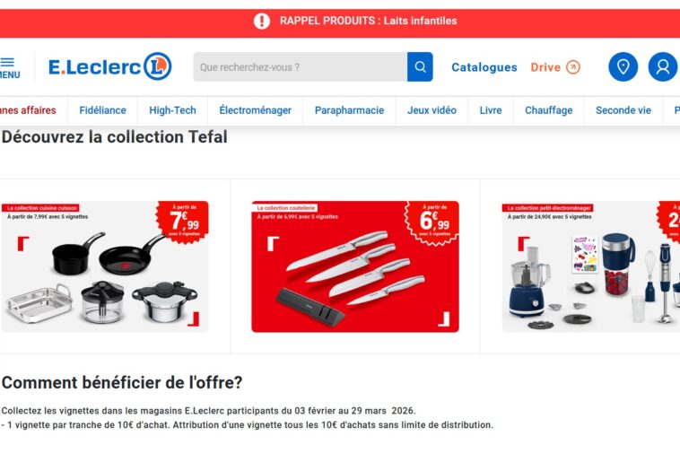 Opération vignettes Tefal Leclerc