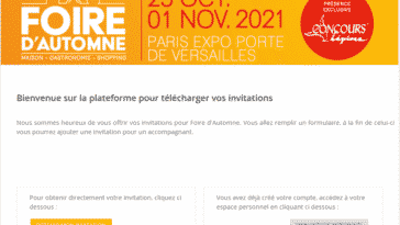 Invitations foire d'automne Paris - Versailles 2021
