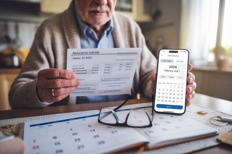 Un retraité consulte le virement de pension sur son smartphone