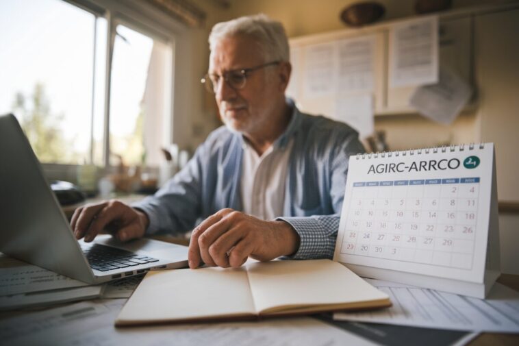 Un retraité vérifie le virement Agirc-Arrco sur son compte bancaire